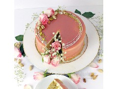 超精致的開心果玫瑰蛋糕！一口淪陷