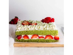 簡單又美味的抹茶草莓裸蛋糕！